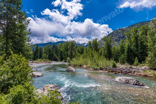 Preview: Mountain River In Cascades National Park, Washington, Usa.