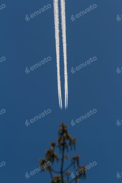 Preview: Airplanes Spring Thick Plumes Of Something Into The Atmosphere Covering A Beautiful Blue Sky