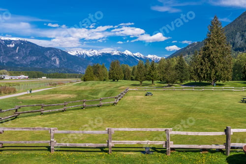 Preview: View Of Snow Mountains In British Columbia, Canada.