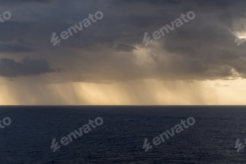 Preview: Torrential Rain From Heavy Clouds Over Atlantic Ocean From Cruise Ship