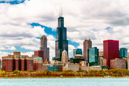 Preview: Chicago Skyline With Blue Clear Sky