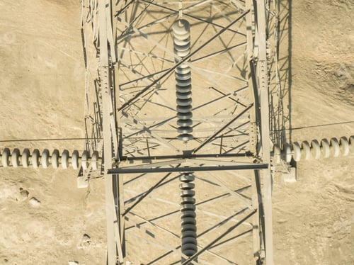 Preview: Power Line With Dust In Lima Peru. Tower, Electricity.