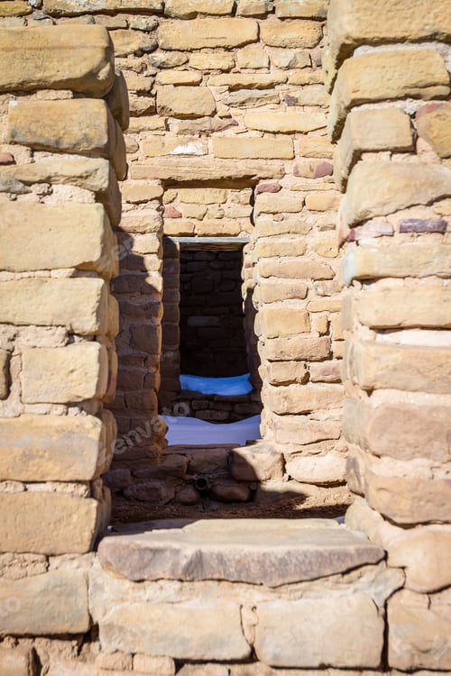 Preview: Architectural Skills Showing Thick Walls And Double Coursed Stone Built By The Anasazi People