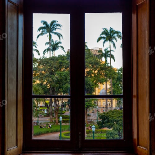 Preview: Liberty Square Through The Historic Building Window