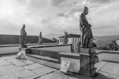 Preview: Statue Of The Prophet Sculpted By Aleijadinho In Front Of The Church Of The Sanctuary Of Bom Jesus
