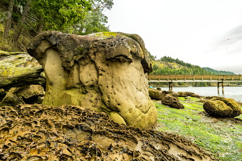 Preview: Beautiful Mushroom Rocks In Galiano Island 5, Gulf Islands National Park, Canada