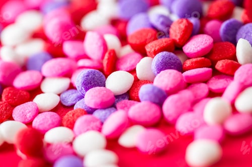 Preview: Colorful Sprinkles Background of Red, Pink, Purple, and White