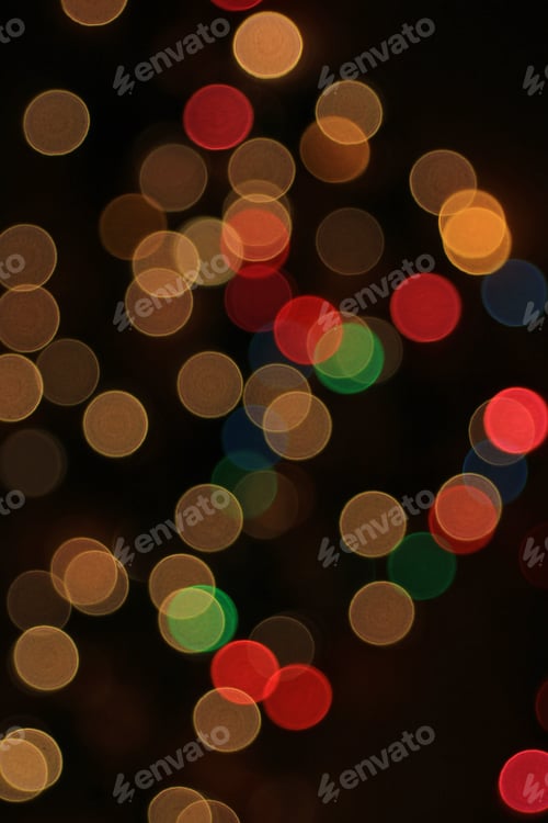 Preview: String Night Lights Background - Color Bokeh - Festive Season Inspiration