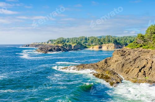 Preview: Rocks And Ocean View At Rock Creek Park In The U.S. State Of Oregon.