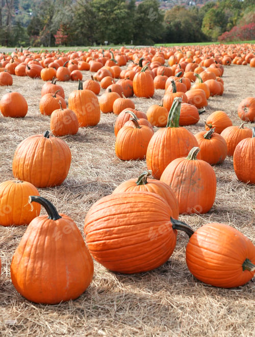 Preview: Large Pumpkins Sitting In Field