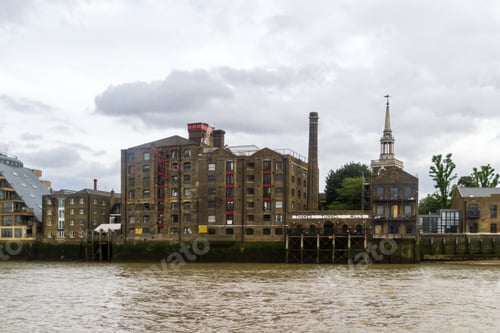 Preview: London - September 05 2019: Classical London Cityscape From A Water Taxi On The Thames, London