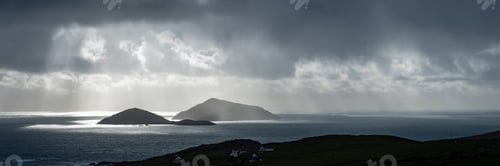 Preview: Skellig Michael Off The Coast Of The Ring Of Kerry In Winter Showing Deep Blue Waters And Crashing