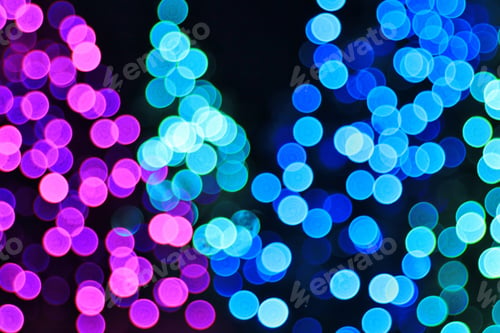 Preview: Christmas Night Lights Background - Abstract Art Of Color And Beauty - Beautiful Blue