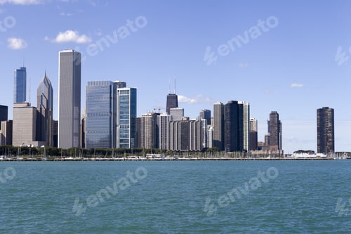Preview: Downtown Chicago With Blue Sky