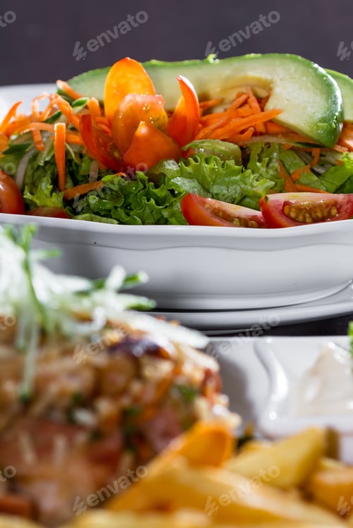 Preview: Delicious Chicken Fried Rice Prepared And Presented Restaurant Style With Fresh Ingredients And