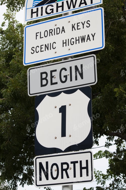 Preview: Us Highway 1 Sign, Key West