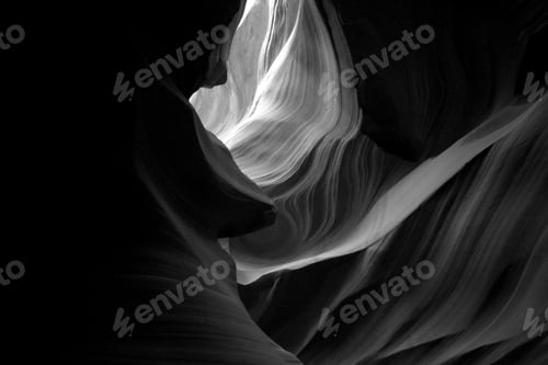 Preview: Lower Antelope Canyon In Black And White