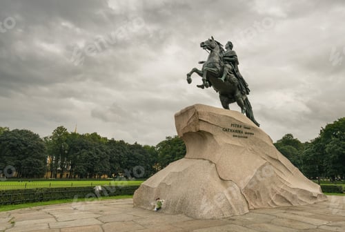 Preview: The Bronze Horseman Statue In Senate Square In St Petersburg, Russia. The Statue Was Completed In
