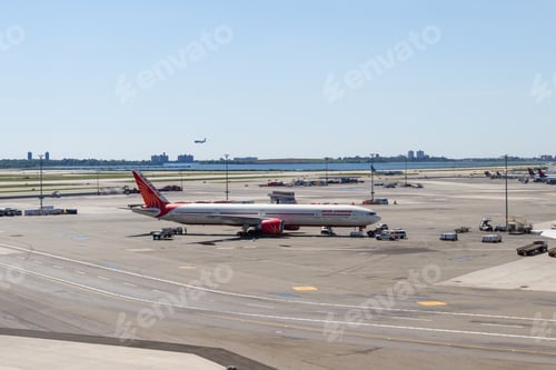 Preview: Jfk Airport, Queens Ny - September 03 2019: Air India Passenger Plane At Jfk Airport. Queens Ny