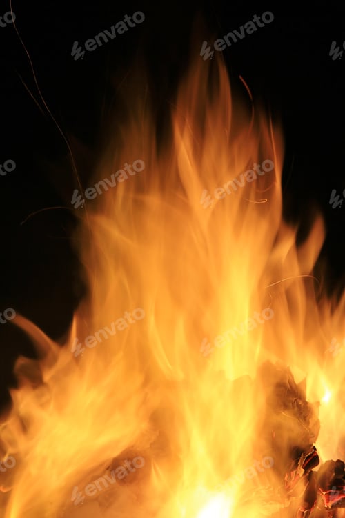 Preview: Fire And Flame Background - Colorful Abstract Art - Hot Heat