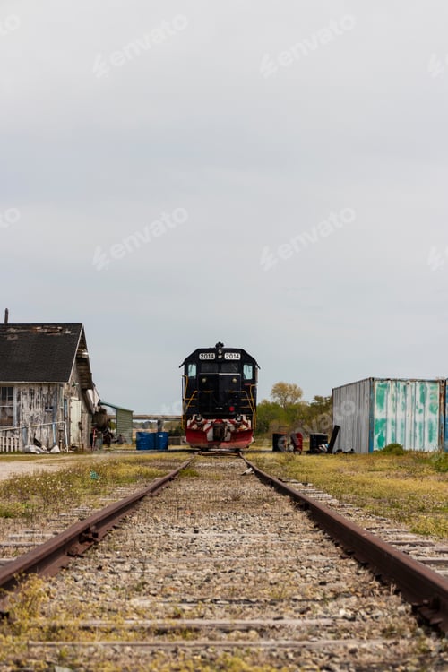 Preview: Old Train Engine Locomotive On An Abandoned Track