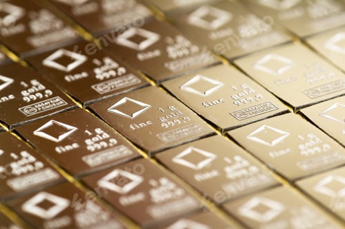 Preview: Medford, Oregon - November 04: Close Up Of A Valcambi Gold Bar Perforated Into Breakable 1 Oz