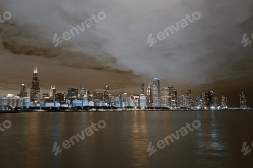 Preview: Chicago Skyline At Night