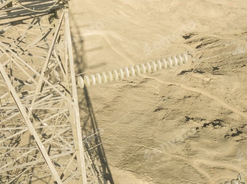 Preview: Power Line With Dust In Lima Peru. Tower, Electricity.