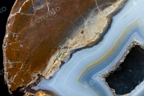 Preview: Close Up Of A Beautiful Polished Stone With A Beautiful Pattern With Layers And Colors