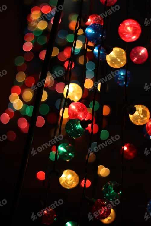 Preview: A Close Up Look At Isolated Multicolor Christmas Lights 5623