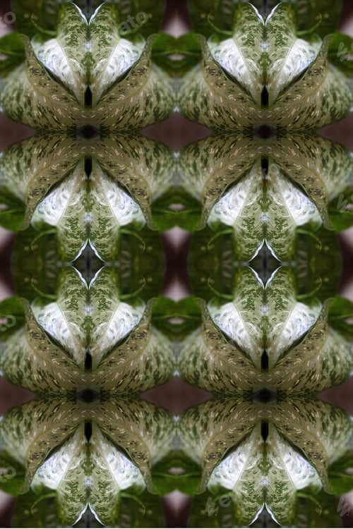 Preview: A Dieffenbachia Snow Plant Abstract With Lush Variegated Leaves 0298
