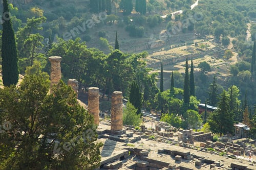 Preview: Views At The Archaeologycal Site Of Ancient Delphi, Peloponnese, Greece