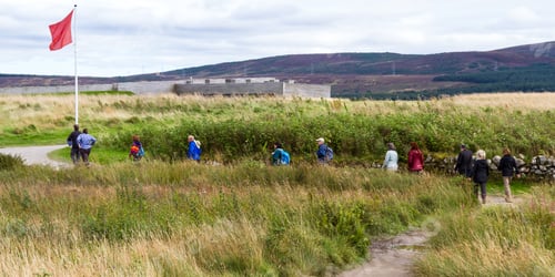 Preview: Scotland - September 08 2019: Tourists Walking On The Path Experiencing The Culloden Battlefield