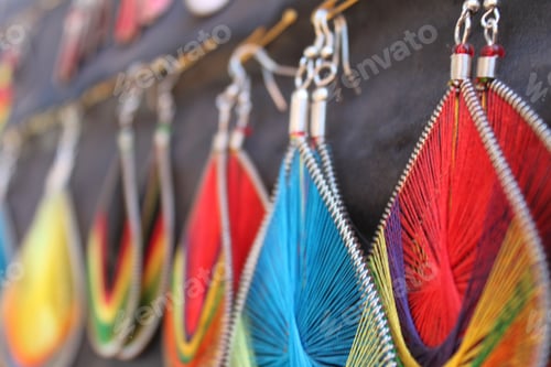 Preview: A Set Of Threaded Tear Drop Earrings 9429