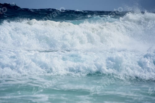 Preview: Large Waves Crashing And Causing Spray In Aruba.
