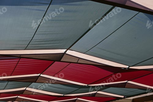 Preview: Black And Red Shade Cloth Protecting Against Sun