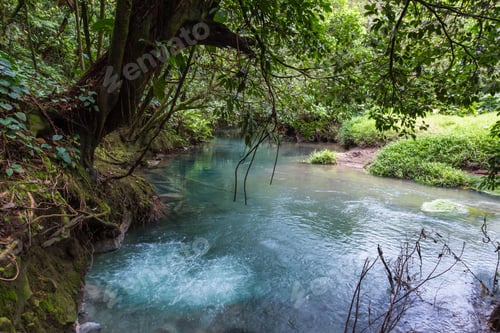Preview: Volcanic Activity Releases Sulphur Gasses Into The River In Rio Celeste Costa Rica