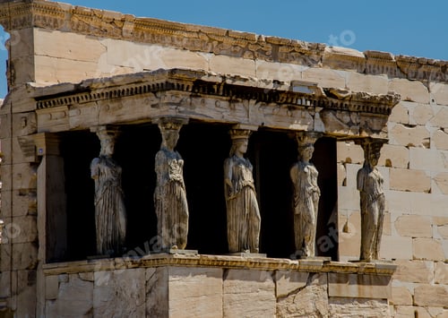 Preview: View Of The Porch Of The Erechtheion On The Acropolis In Athens Greece