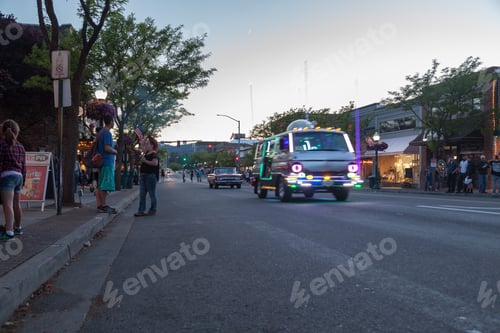 Preview: Coeur D' Alene, Idaho - June 15: Restored Classic Vehicles Cruising Downtown On Sherman Ave For The