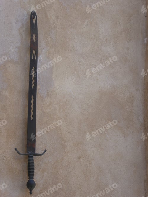 Preview: Old Medieval Sword On A Wall