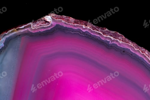 Preview: Macro Of A Beautiful Pink Stone Cut And Polished With An Interesting Pattern