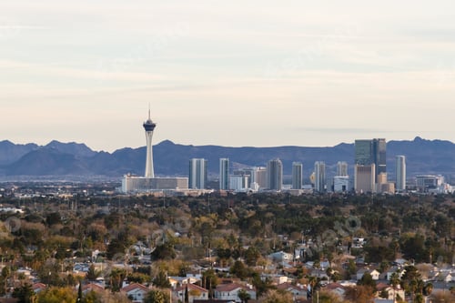 Preview: Las Vegas Nevada - December 14 : Aerial View Of The Famous Las Vegas North Side With The