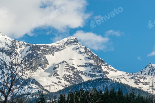 Preview: View Of Snow Mountains In British Columbia, Canada.
