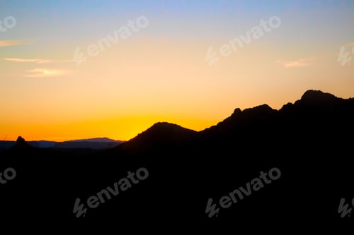 Preview: Colorful Sunset In The Desert Mountains