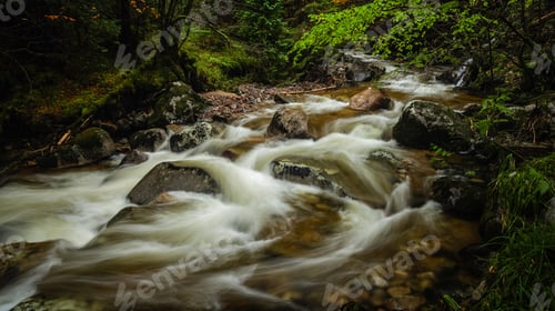 Preview: Long Exposure Shot Of The Waterfalls In Glenachulish And The Entrance To Glencoe And Rannoch Moor