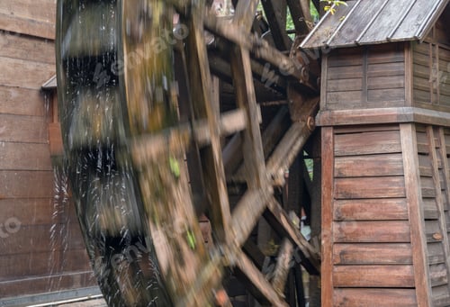 Preview: Waterwheel In The Nan Lian Garden By Chi Lin Nunnery In Hong Kong