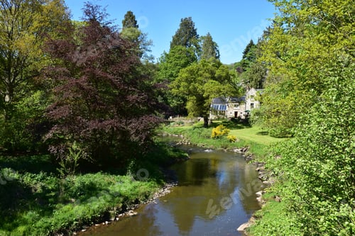 Preview: Small Creek Winding Through The Countryside On A Spring Day.