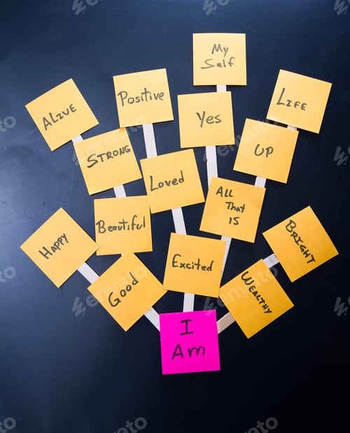 Preview: Empowering Self Help Message With The Words I Am In Focus And All Around It In And Out Of Focus