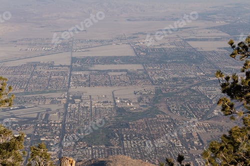 Preview: View Of The Valley From The Top Of The San Jacinto Mountains In California With A Very Dense And