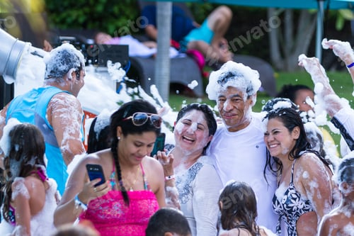 Preview: Santa Clara, Panama- June 10: Tourists Enjoying The Music And Foam Gun As Part Of The Hotel